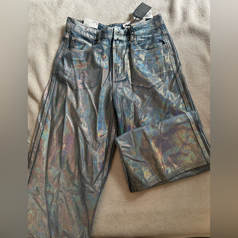 Forever 21 Blue denim holographic Jeans
